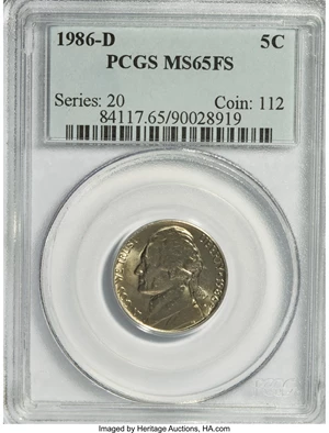 image for: 1986-D 5C MS65 Full Steps PCGS. PCGS Population (57/20). NGC Census: (12/13). (#84117)...