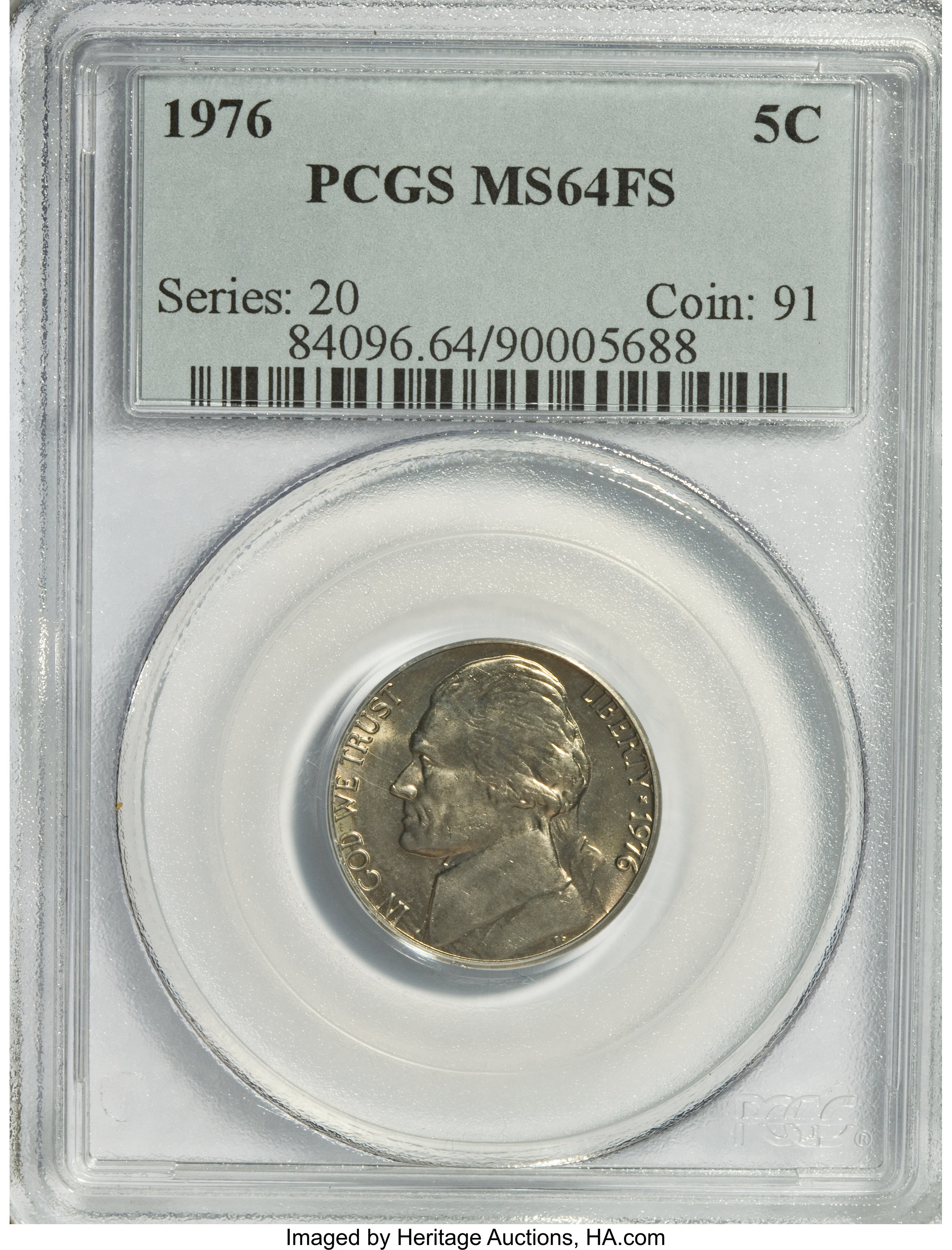 image for: 1976 5C MS64 Full Steps PCGS. PCGS Population (35/30). NGC Census: (1/2).   (#84096)...