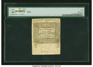 image for: Connecticut January 2, 1775 40s PMG About Uncirculated 50....