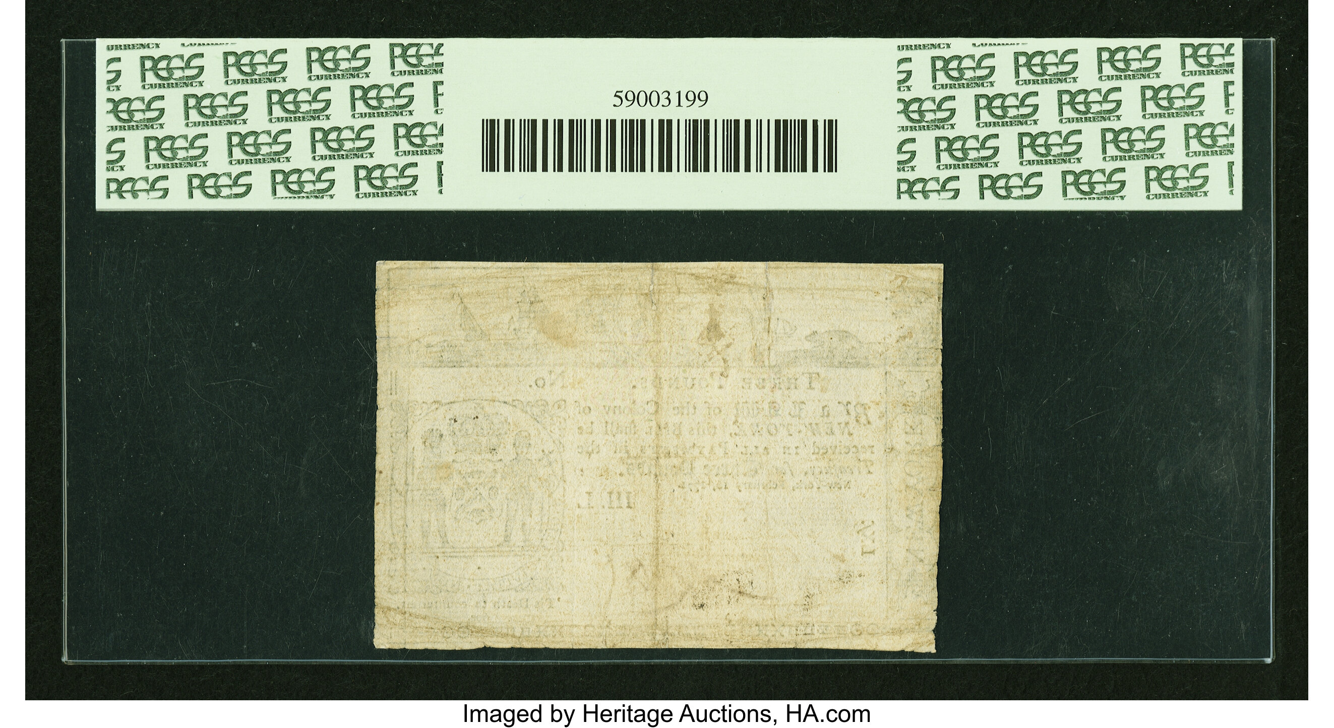 image for: New York February 16, 1771 £3 PCGS Apparent Very Fine 30....