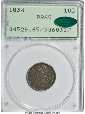 image for: 1834 10C Large 4 PR65 PCGS. CAC....