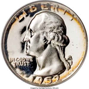 image for: 1952 25C PR66 Deep Cameo PCGS....
