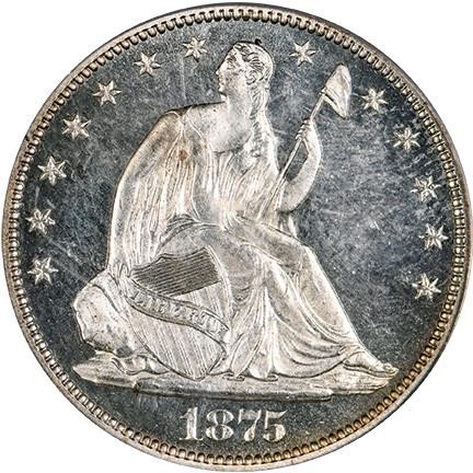 image for: 50C 1875 PCGS PR65 CAM CAC