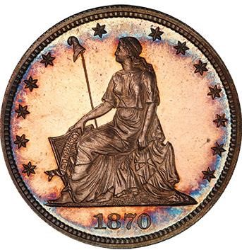 image for: 50C 1870 J-933. PCGS PR65 CAC