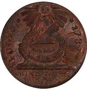 image for: FUGIO 1787 STATES UNITED 4 CINQ PCGS MS64 RB