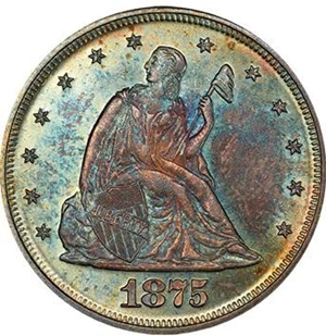 image for: 20C 1875 PCGS MS66 CAC