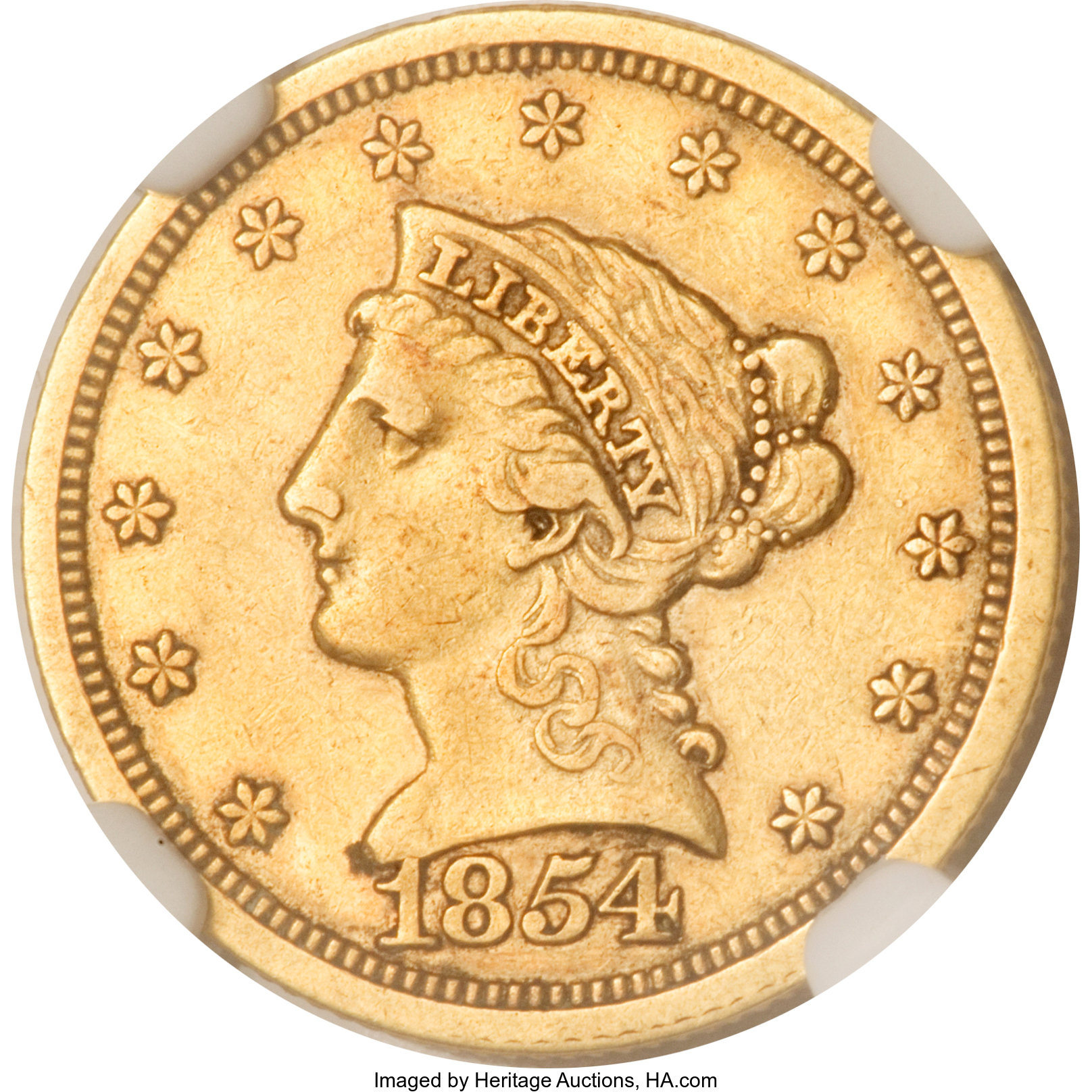 image for: 1854-S $2 1/2 VF35  ★  NGC....