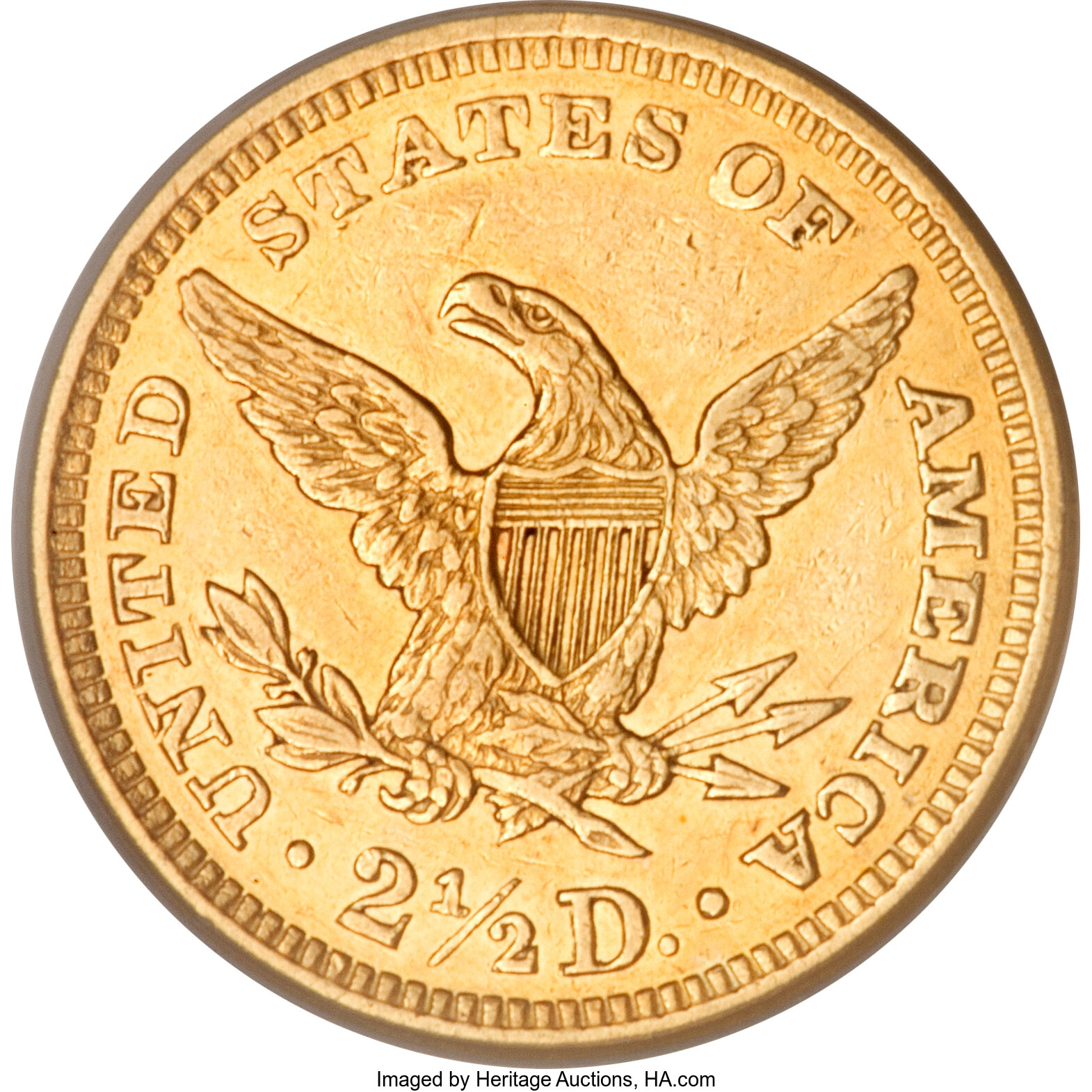 image for: 1864 $2 1/2 AU53 PCGS....