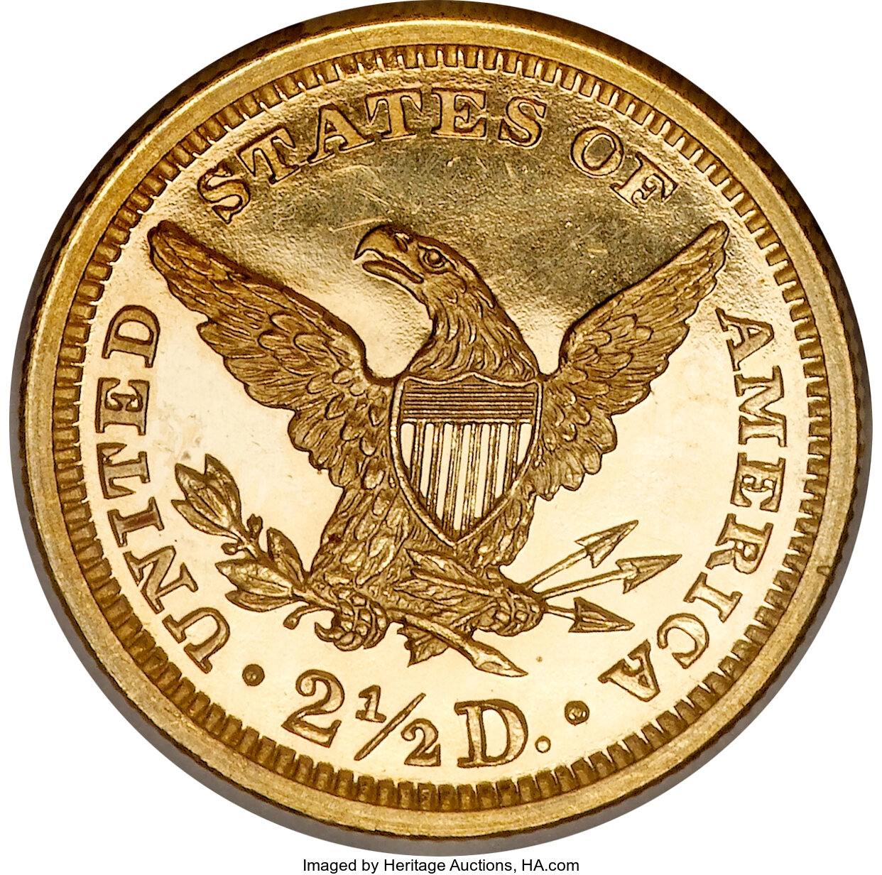 image for: 1863 $2 1/2 PR63 Cameo NGC....