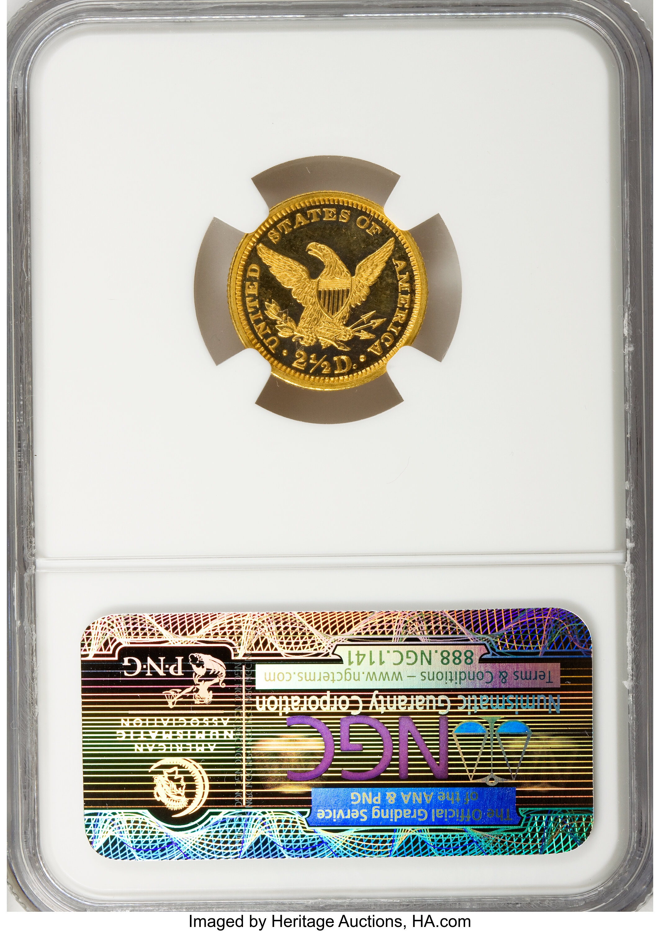 image for: 1863 $2 1/2 PR63 Cameo NGC....