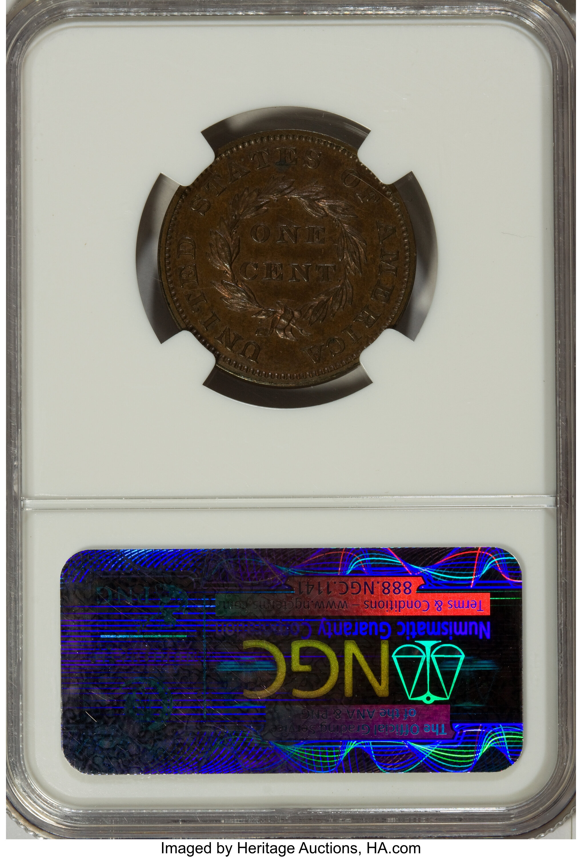 image for: 1855 P1C Flying Eagle Cent, Judd-167 Original, Pollock-193, R.5, PR64 Red and Brown NGC....