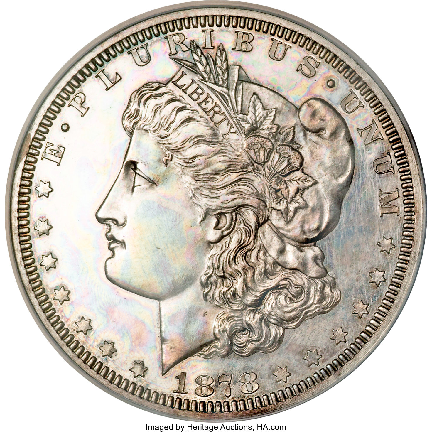 image for: 1878 $1 Morgan Dollar, Judd-1550A, Pollock-1723, Low R.6--Improperly Cleaned, Lacquered--NCS. Proof Details....