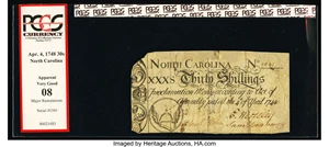 image for: North Carolina April 4, 1748 30s PCGS Apparent Very Good 08....
