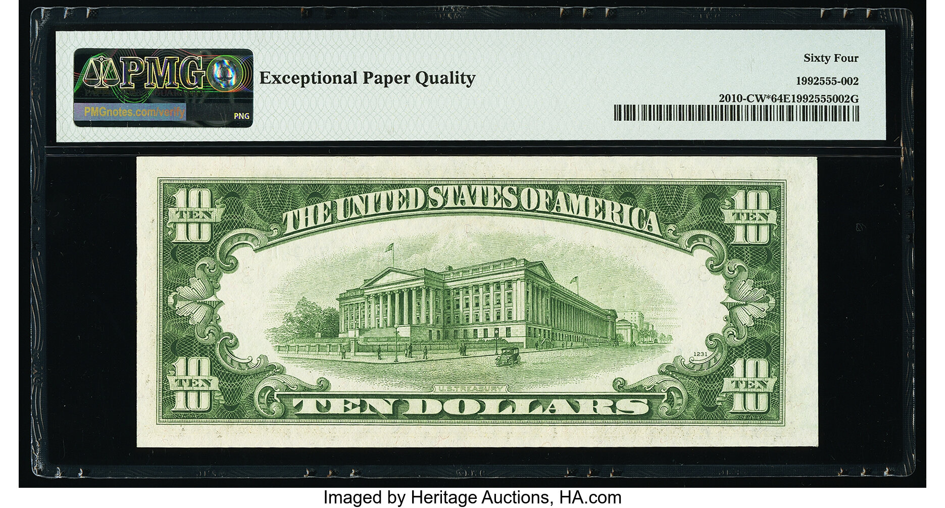 image for: Fr. 2010-C* $10 1950 Wide Federal Reserve Star Note. PMG Choice Uncirculated 64 EPQ....