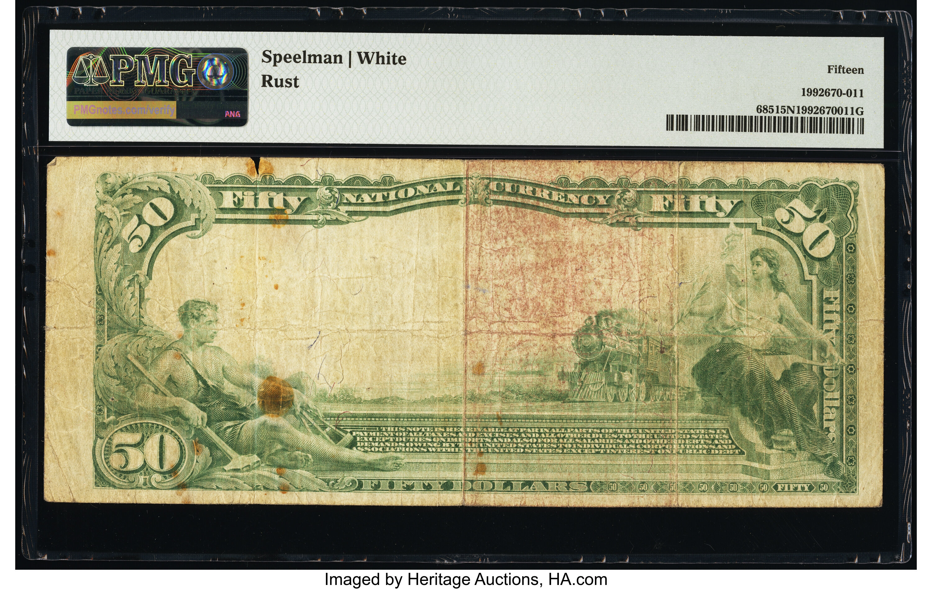 image for: Dallas, TX - $50 1902 Plain Back Fr. 685 The Mercantile National Bank Ch. # 12707 PMG Choice Fine 15 Net....