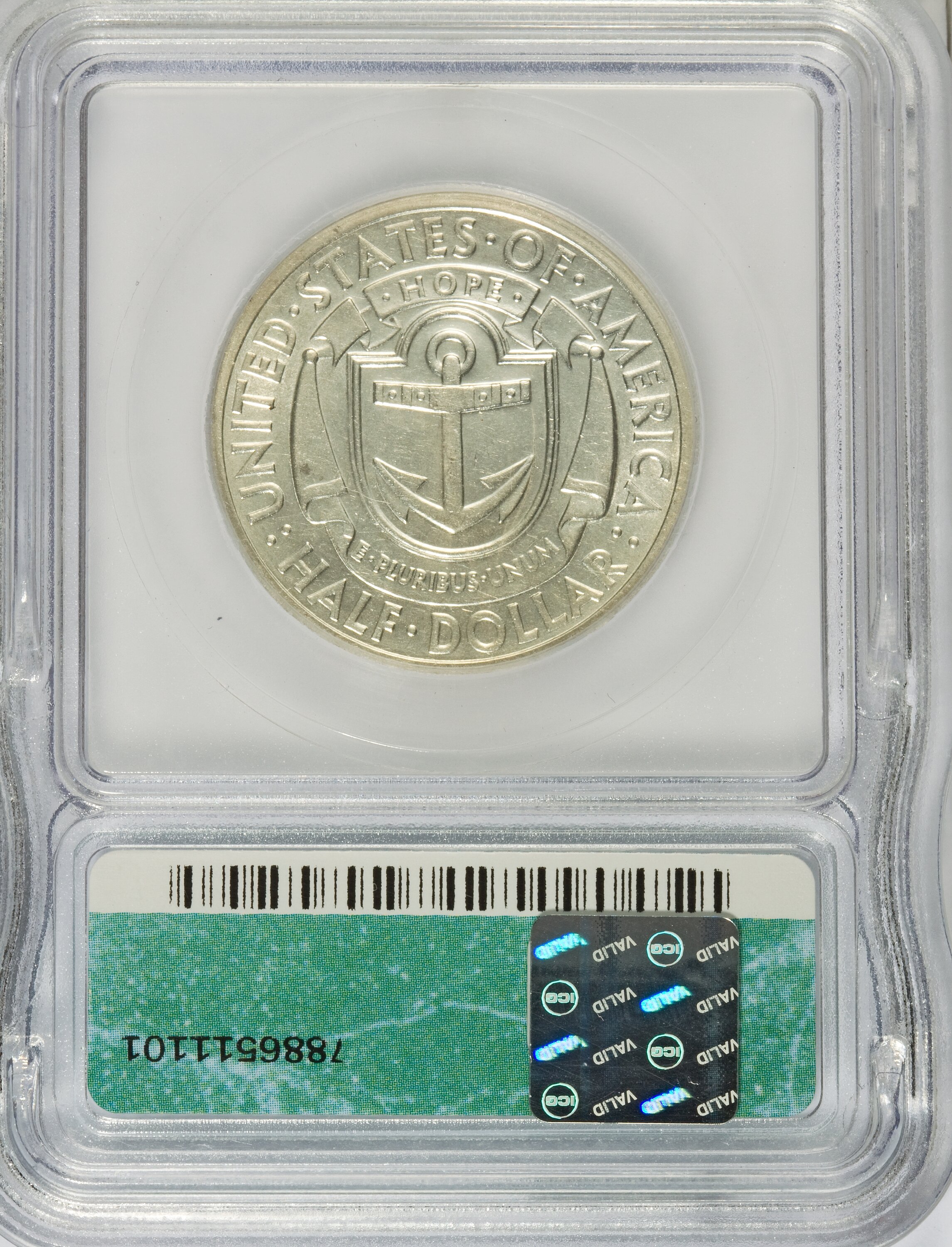 1936 50c Rhode Island AU58 thumbnail 4
