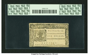 image for: New York March 5, 1776 $1 PCGS New 61....