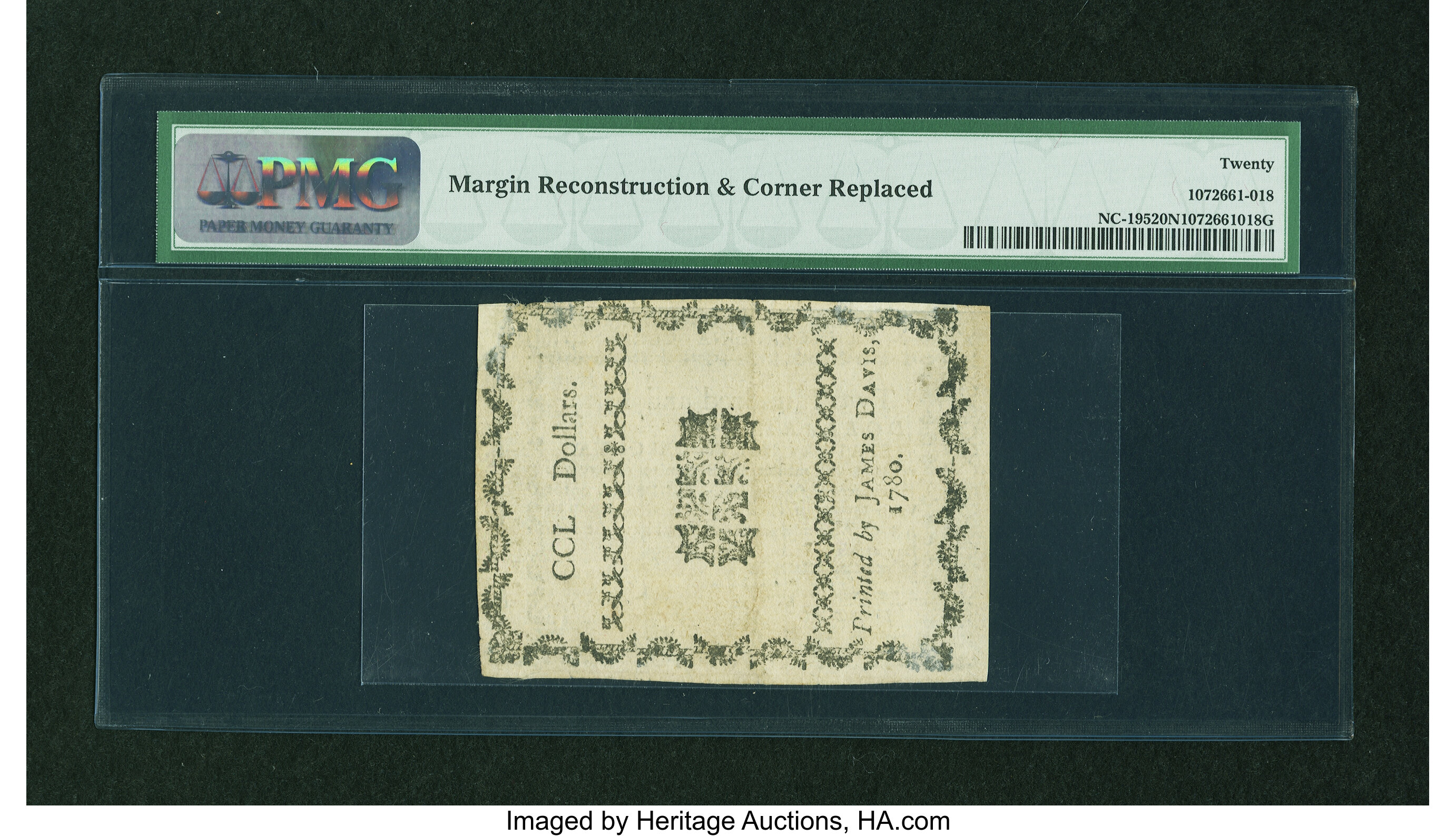 image for: North Carolina May 10, 1780 $250 PMG Very Fine 20 Net....