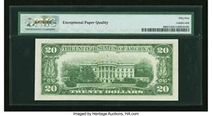image for: Fr. 2064-G $20 1950E Federal Reserve Note. PMG About Uncirculated 55 EPQ....