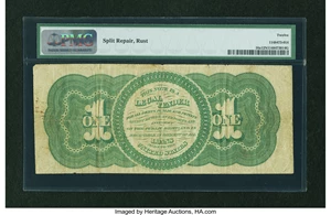 image for: Fr. 16a $1 1862 Legal Tender PMG Fine 12 Net....