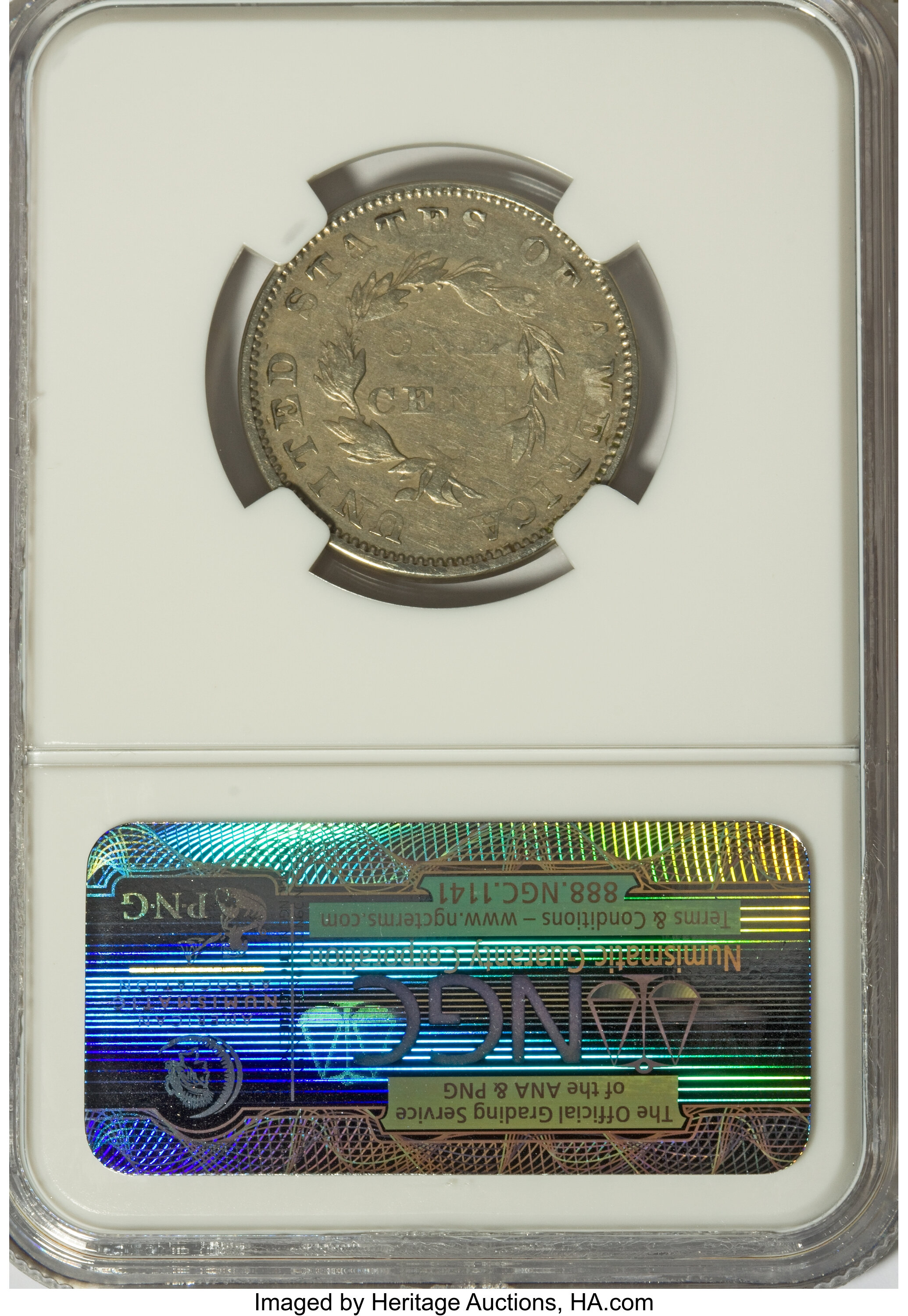 image for: 1855 E1C Flying Eagle Cent, Judd-171, Pollock-196, Low R.7, XF45 NGC....