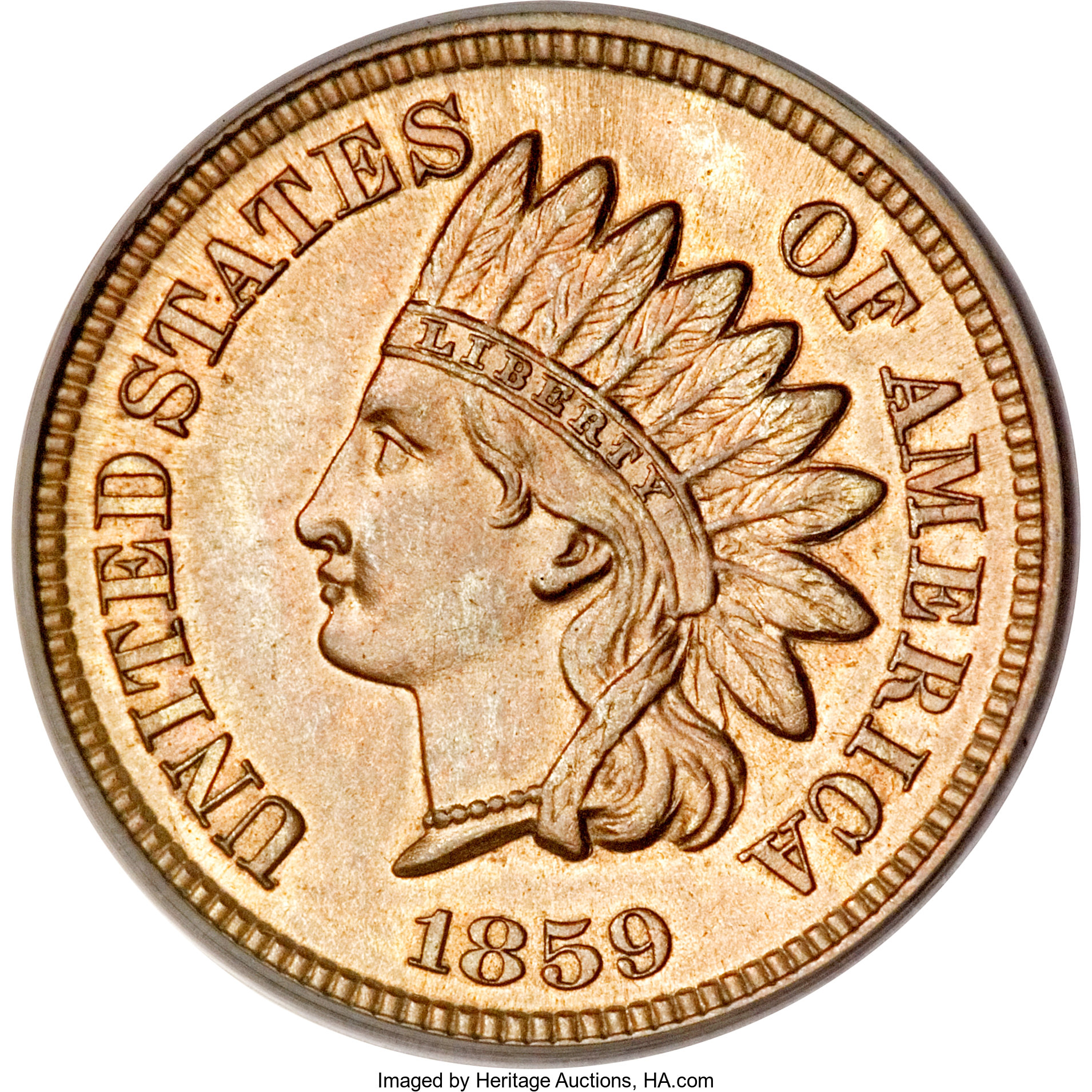 image for: 1859 P1C Indian Cent, Judd-228, Pollock-272, R.1, PR64 PCGS....