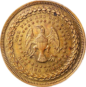 image for: 1861 Bombardment of Fort Sumter Medal. Type II. HK-11a. Rarity-7. Brass. MS-63 (PCGS).