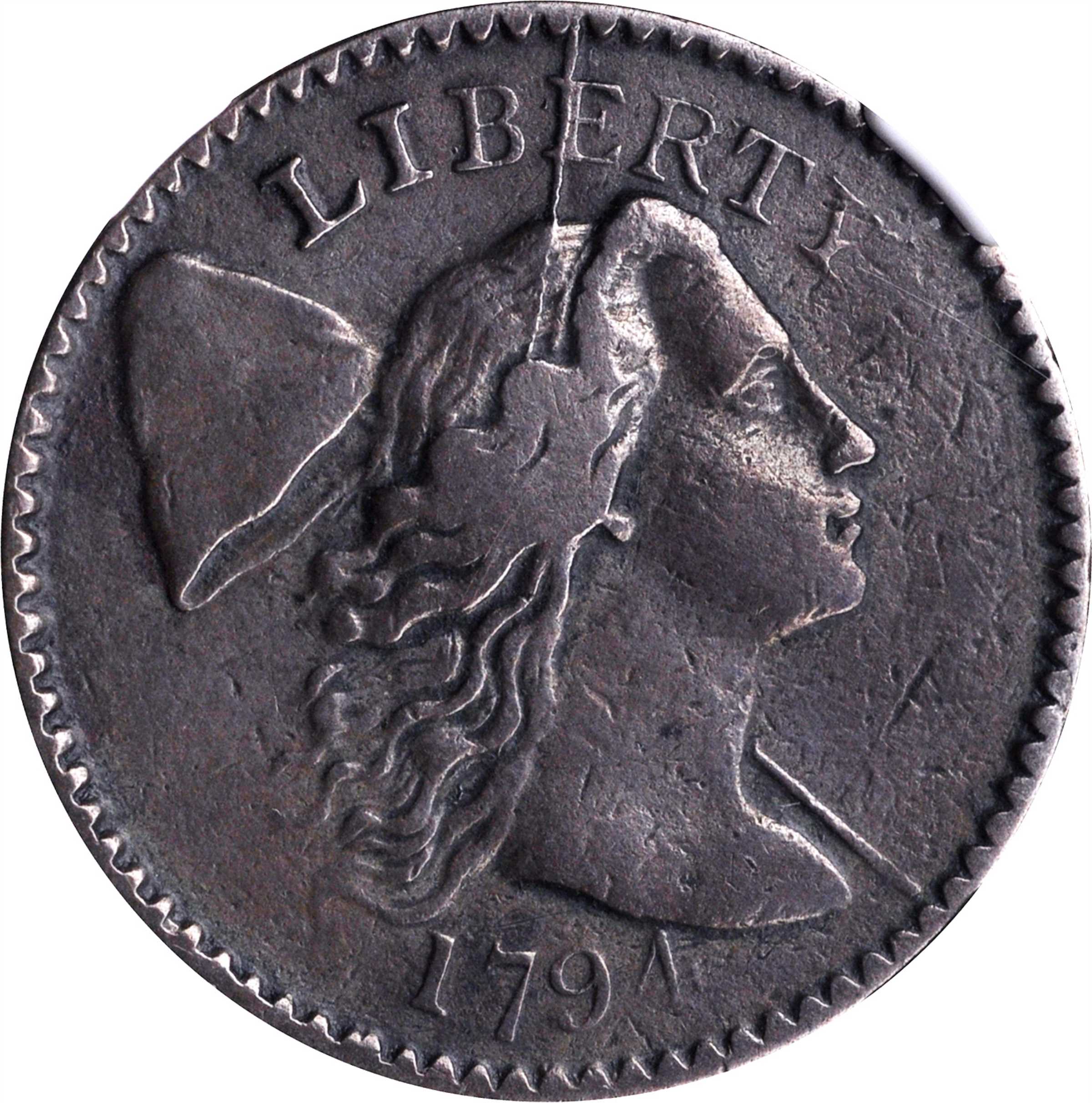 image for: 1794 Liberty Cap Cent. S-49. Rarity-2. Head of 1794. VF-30 BN (NGC).
