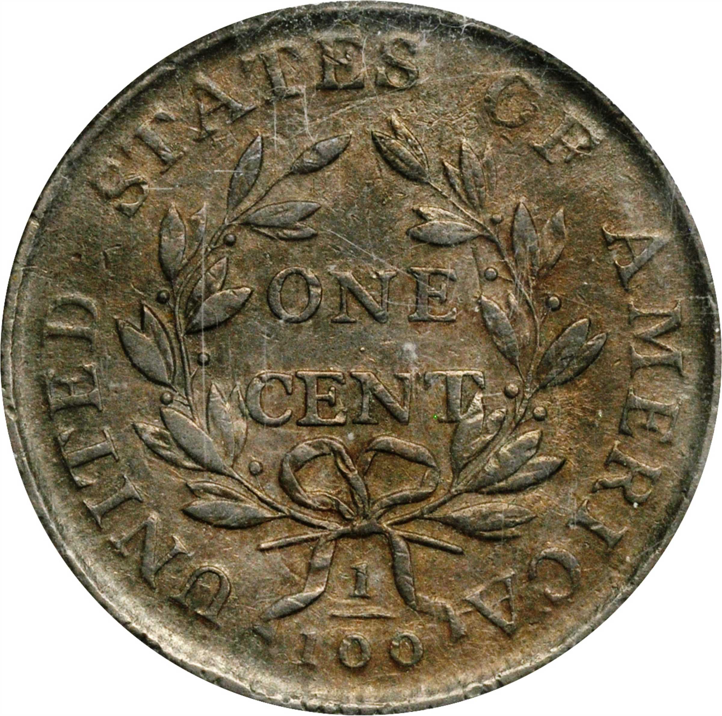 image for: 1798 Draped Bust Cent. S-184. Rarity-1. Style II Hair. EF-45 (PCGS).