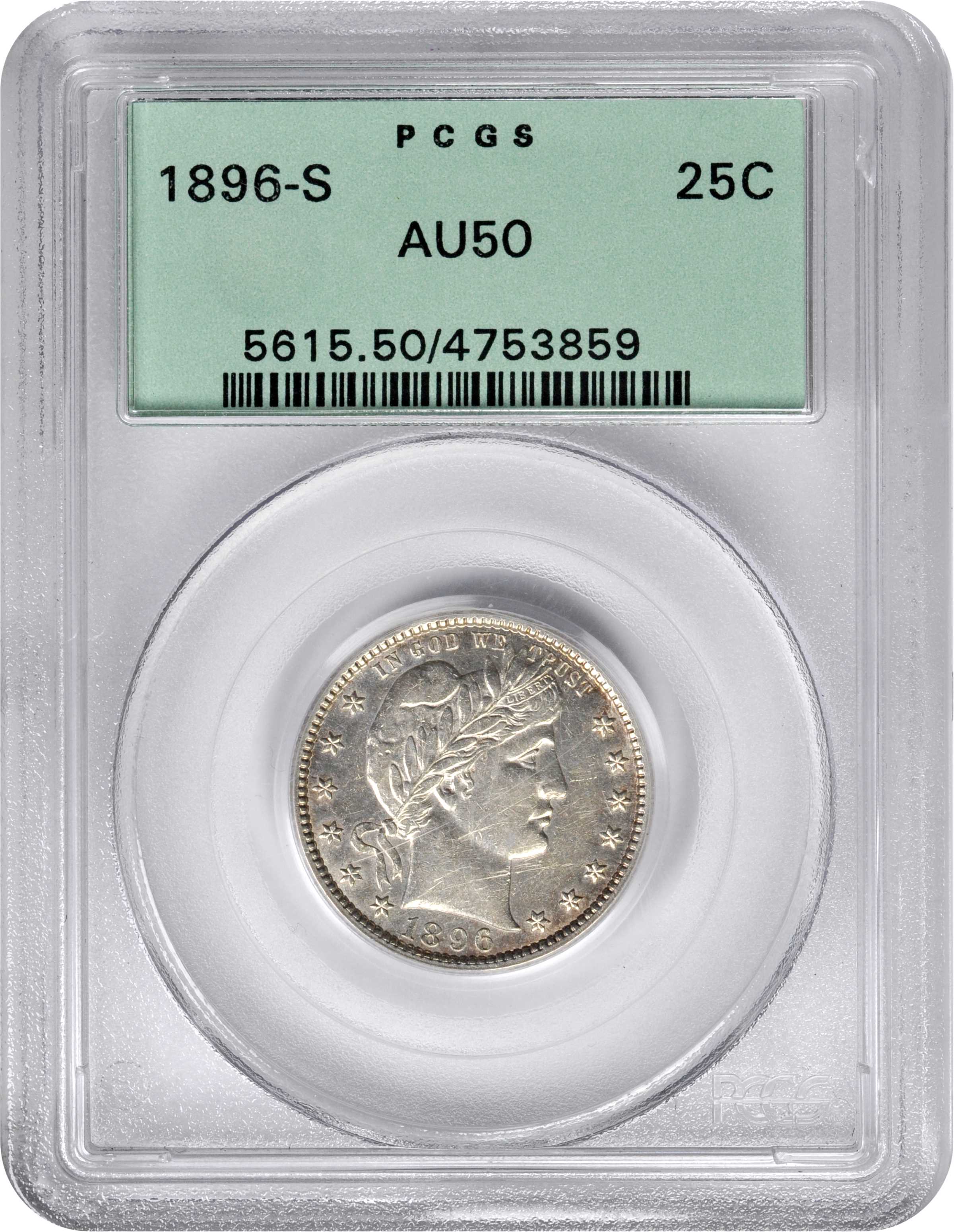 1896-S 25c AU50 thumbnail 3