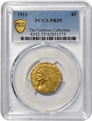 image for: 1911 Indian Half Eagle. JD-1, the only known dies. Rarity-4. Proof-55 (PCGS).