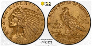image for: 1911 Indian Half Eagle. JD-1, the only known dies. Rarity-4. Proof-55 (PCGS).
