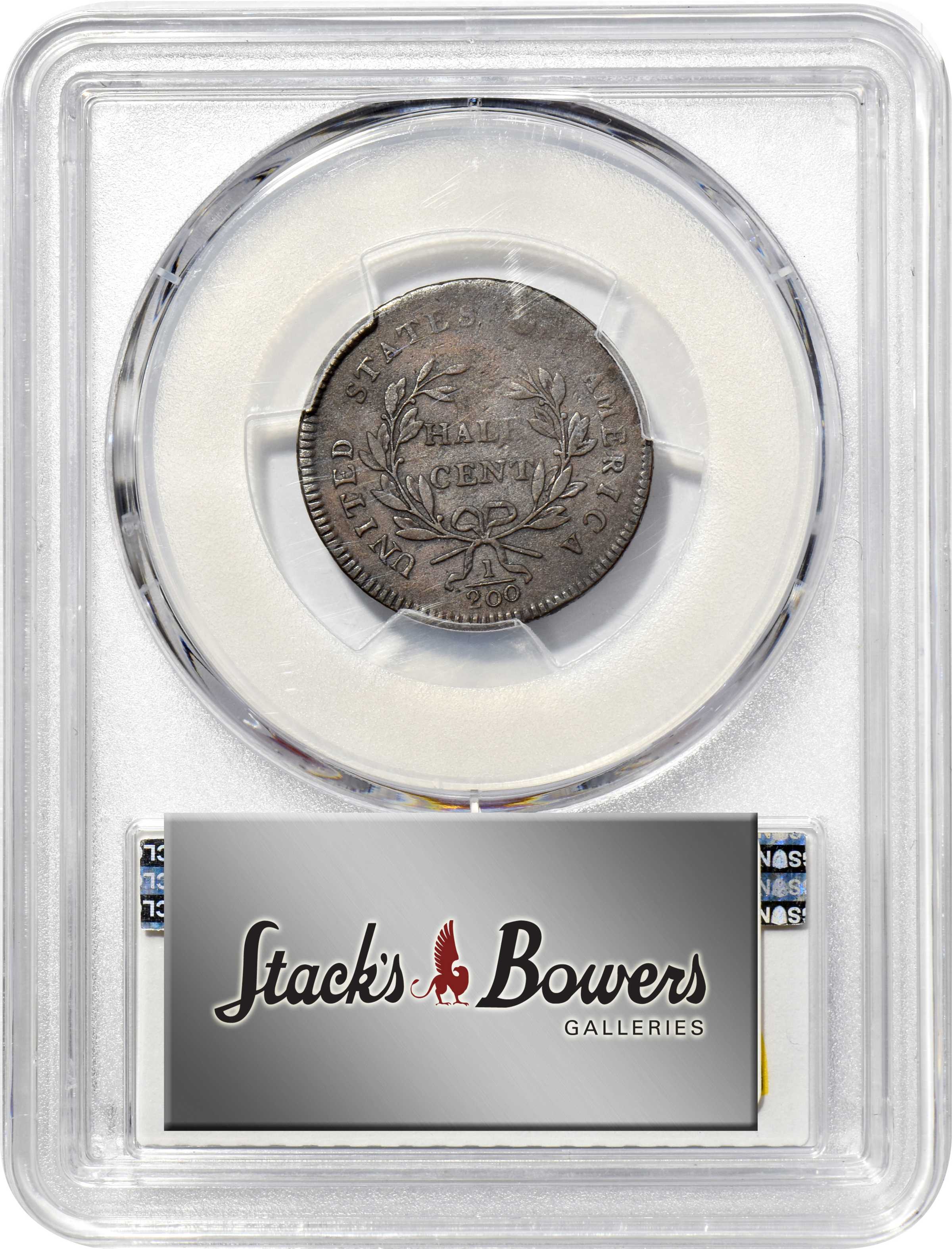 image for: 1797 Liberty Cap Half Cent. C-3b. Rarity-4. Lettered Edge. VF-25 (PCGS).