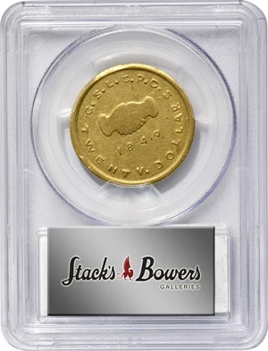 image for: 1849 Mormon $20. K-4. Rarity-6. AU-53 (PCGS).