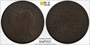 image for: 1796 Liberty Cap Cent. S-88. Rarity-4. Good-6 (PCGS).