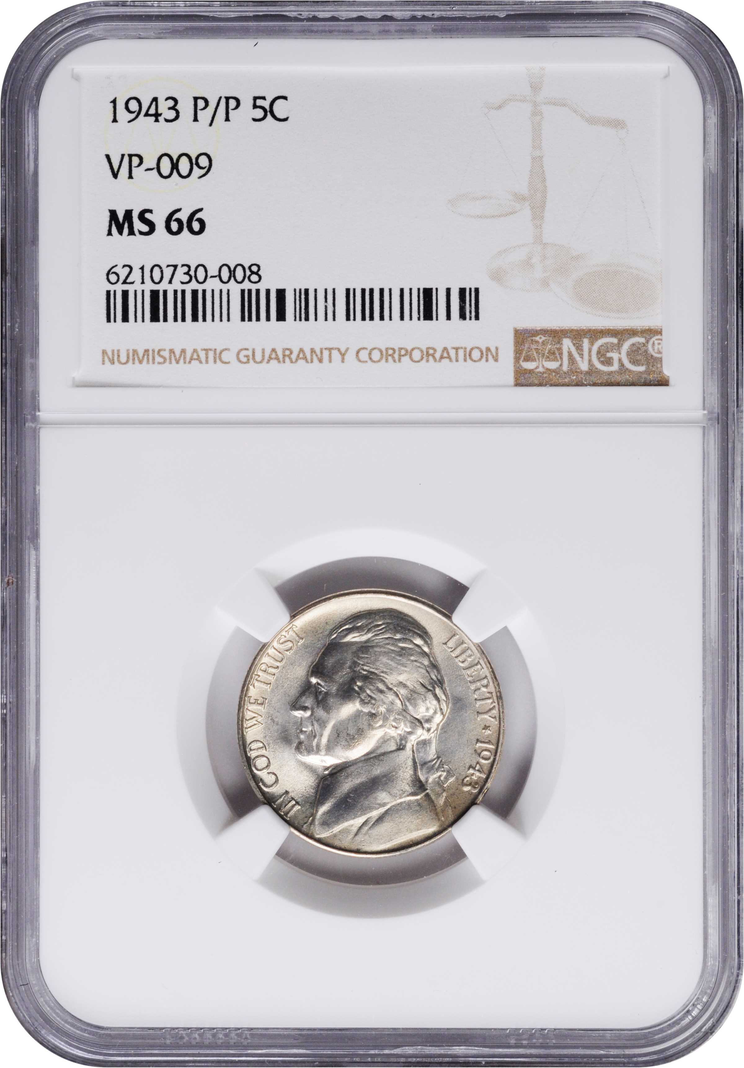 1943-P 5c Silver MS66 thumbnail 3