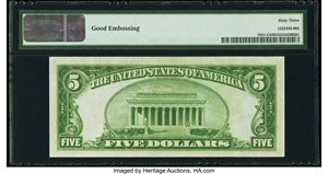 image for: Fr. 1951-C $5 1928A Federal Reserve Note. PMG Choice Uncirculated 63....