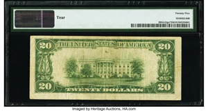 image for: Fr. 2054-E* $20 1934 Light Green Seal Federal Reserve Star Note. PMG Very Fine 25....