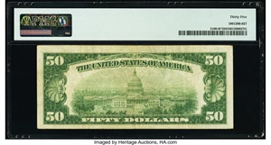 image for: Fr. 2100-B* $50 1928 Federal Reserve Star Note. PMG Choice Very Fine 35....