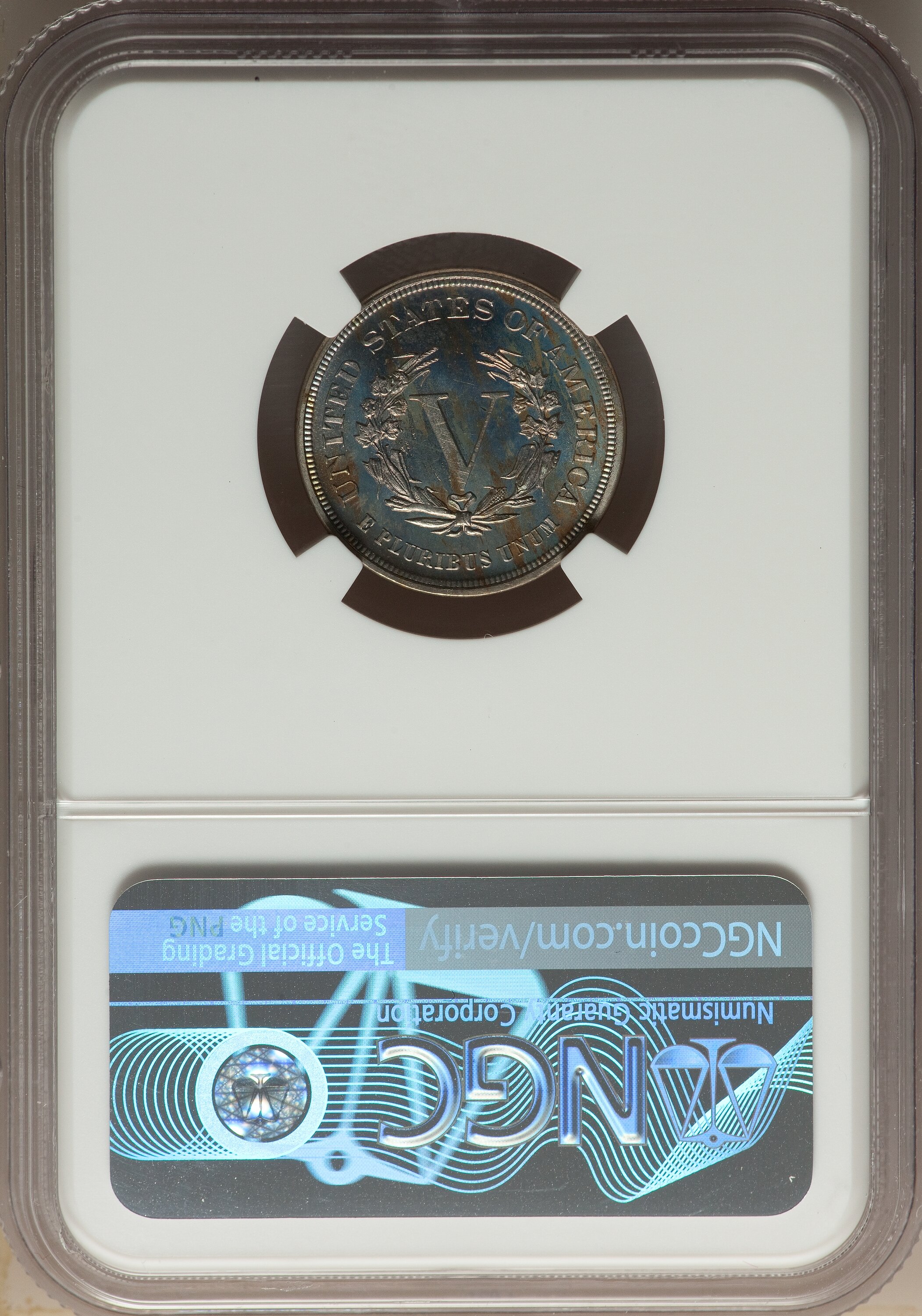 1883 5c No Cents PR67 thumbnail 2