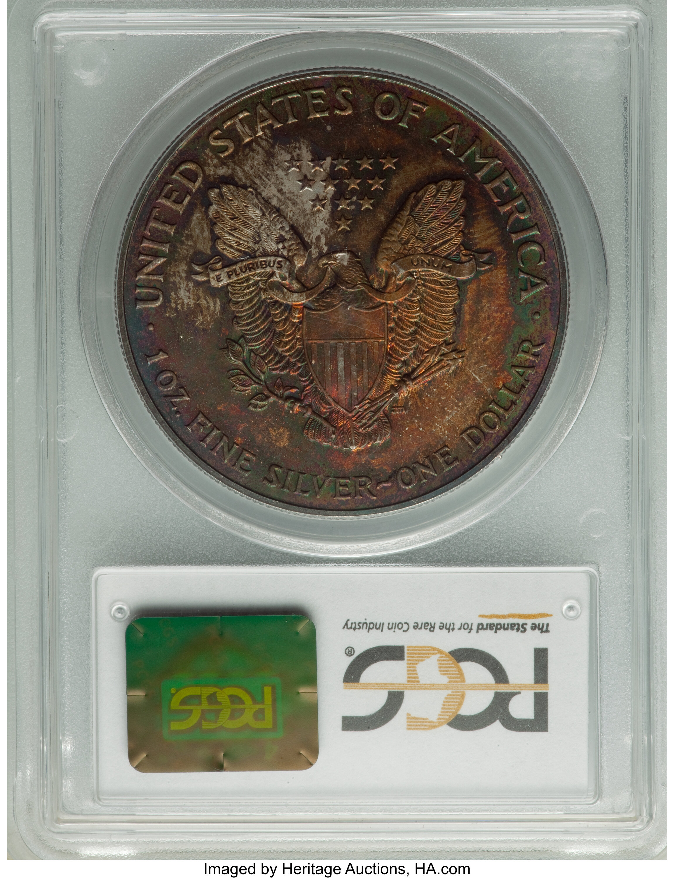 2001 $1  Silver Eagle MS63 thumbnail 2