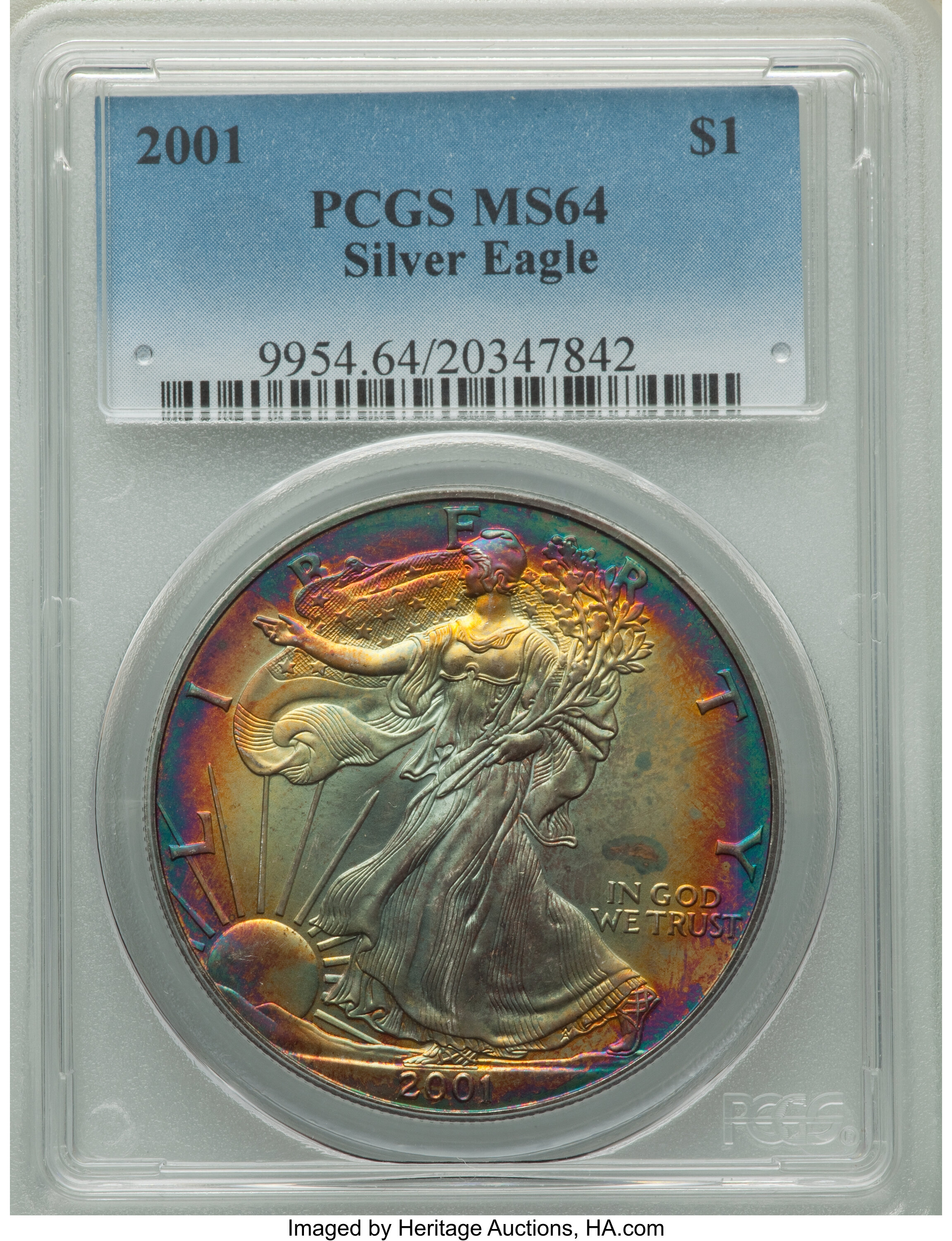 2001 $1  Silver Eagle MS63 thumbnail 4