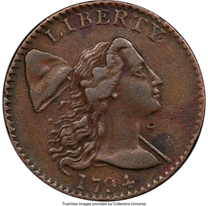 image for: 1794 1C Head of 1794, S-42, B-29, R.4, VF35 PCGS....