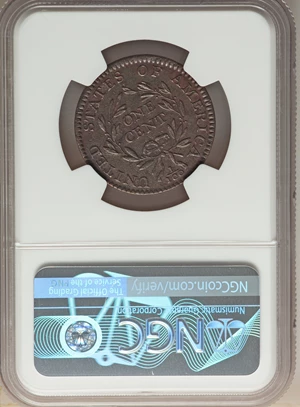 image for: 1794 1C Head of 1795, S-72, B-65, R.2, AU50 NGC....