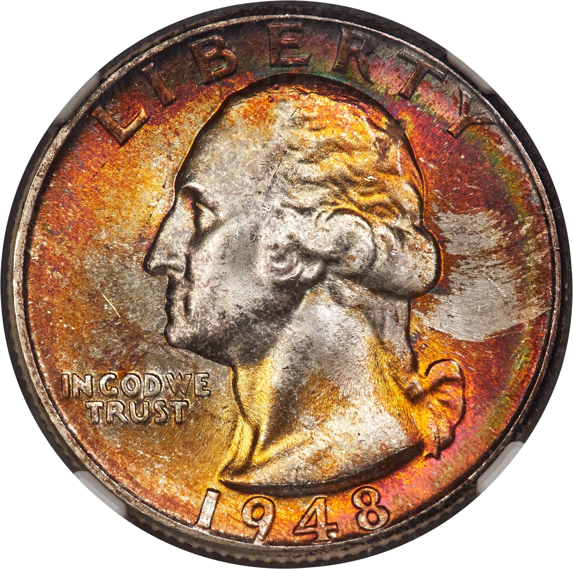 1948-D 25C MS68 NGC. ...