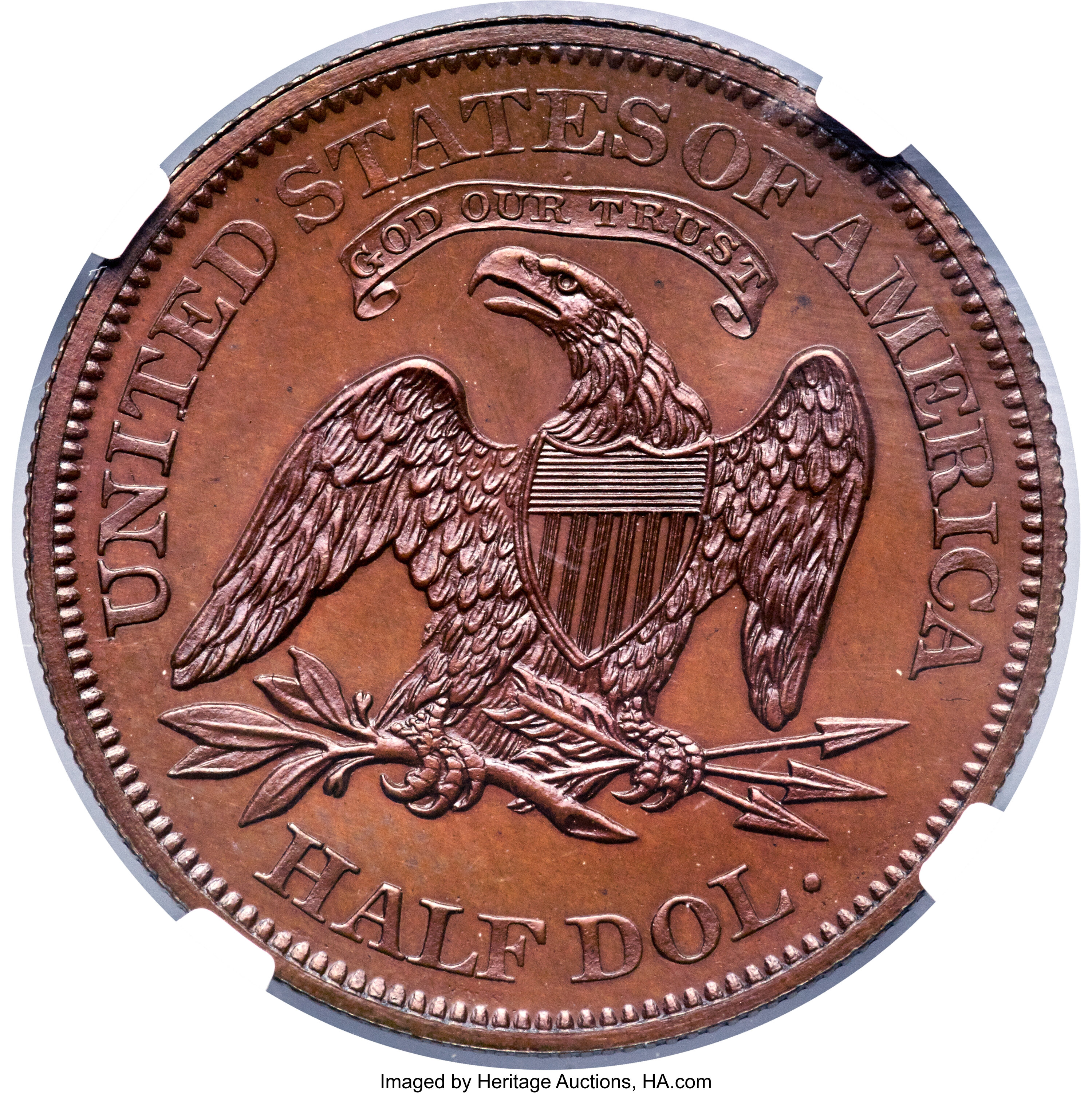 image for: 1861 P50C Half Dollar, Judd-278, Pollock-327, Low R.7, PR67 Brown NGC....