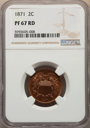 image for: 1871 2C PR67 Red NGC. FS-102....