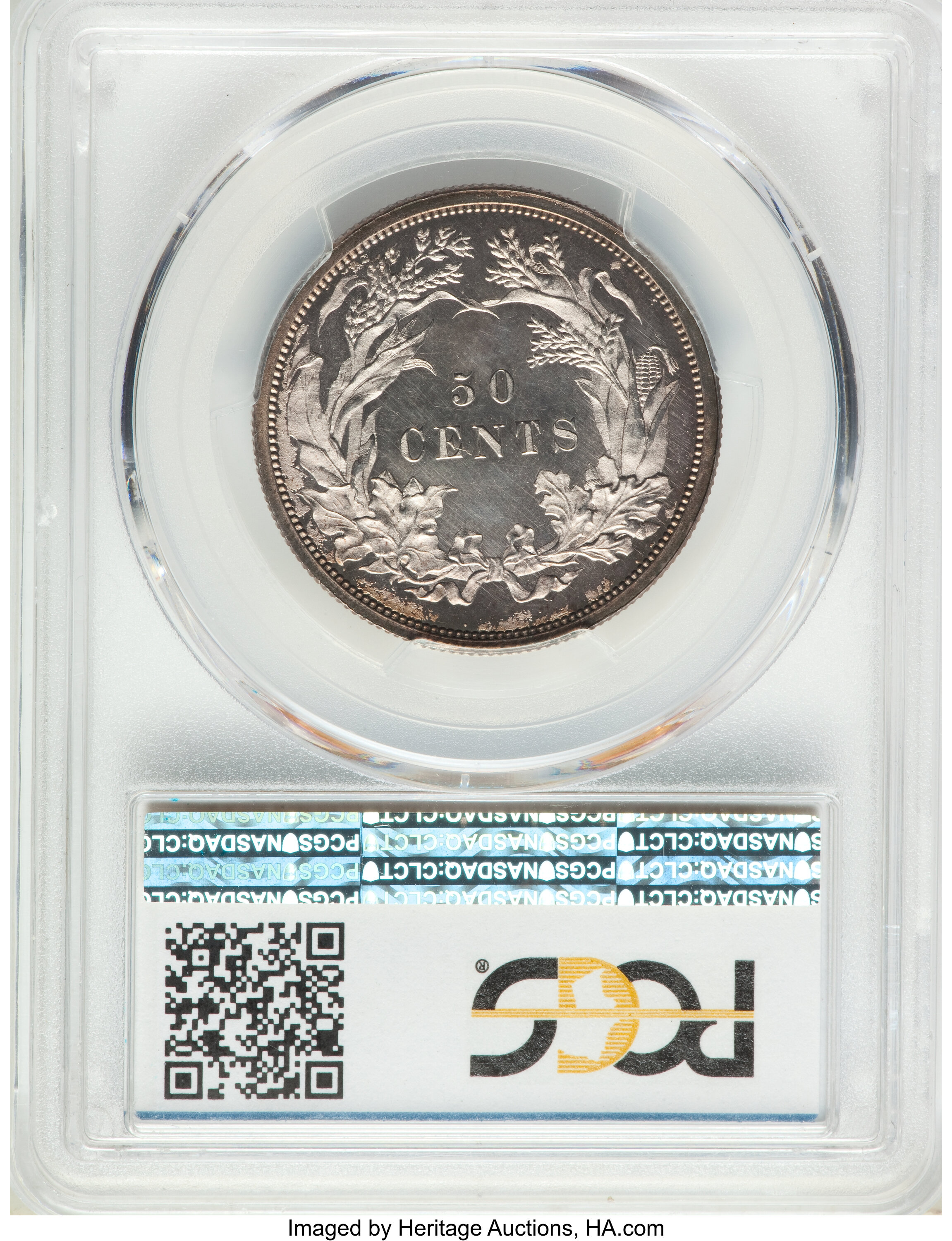 image for: 1859 P50C Half Dollar, Judd-251, Pollock-290, High R.7, PR64 PCGS. CAC....