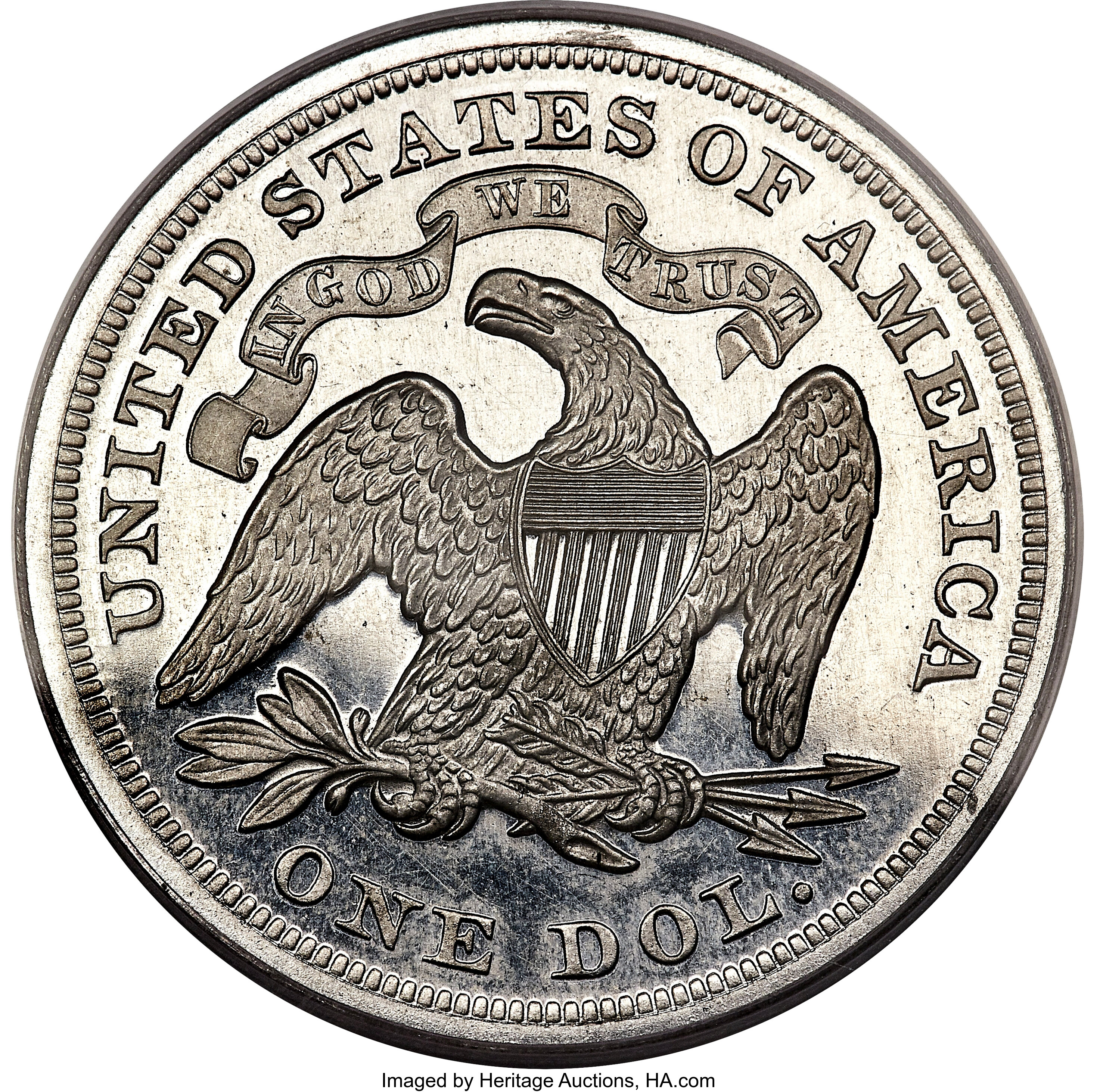 image for: 1870 $1 Indian Princess Dollar, Judd-1019, Pollock-1154, High R.7, PR65 PCGS. CAC....