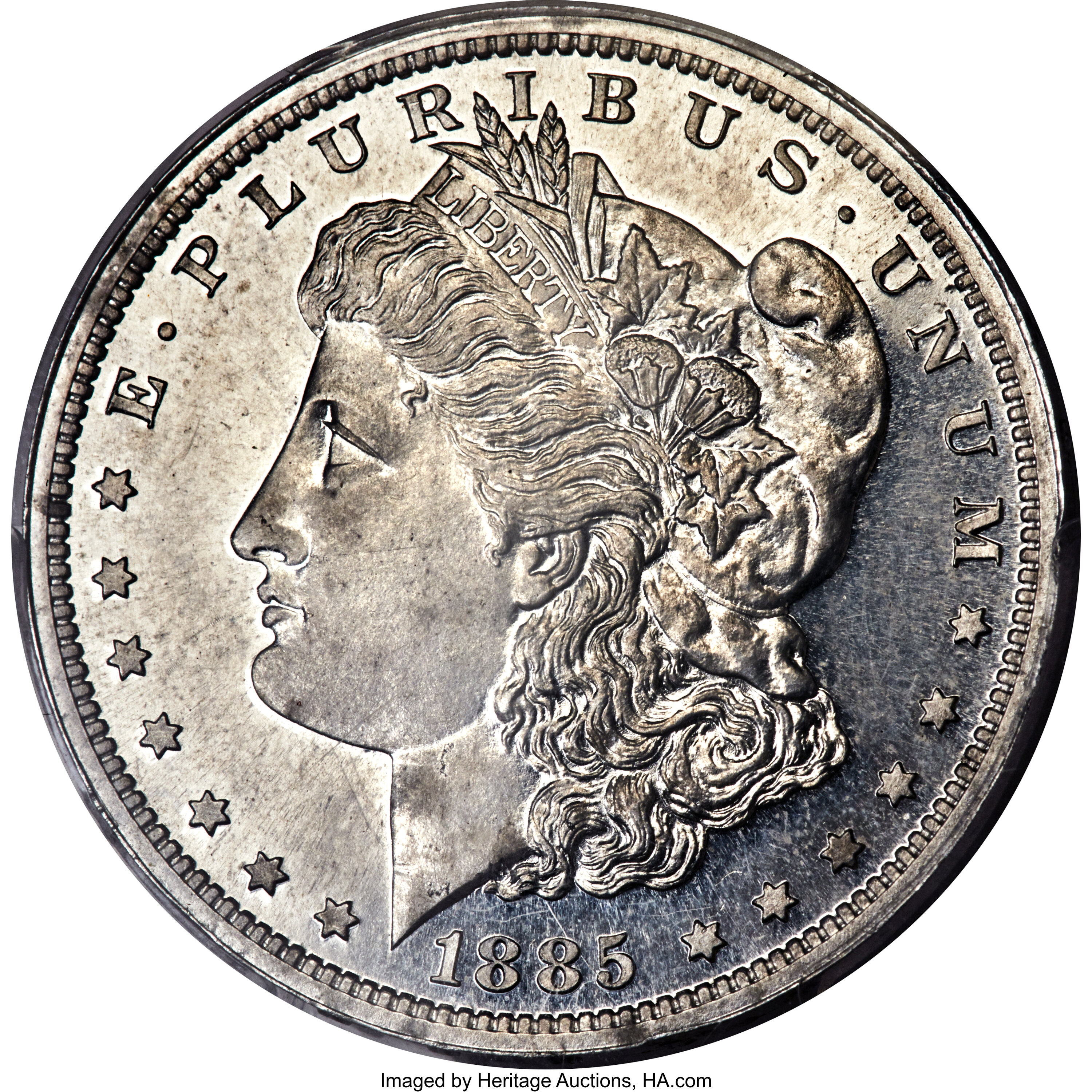 image for: 1885 $1 Snowden Dollar, Judd-1749, Pollock-1961, Low R.7, PR65 PCGS....